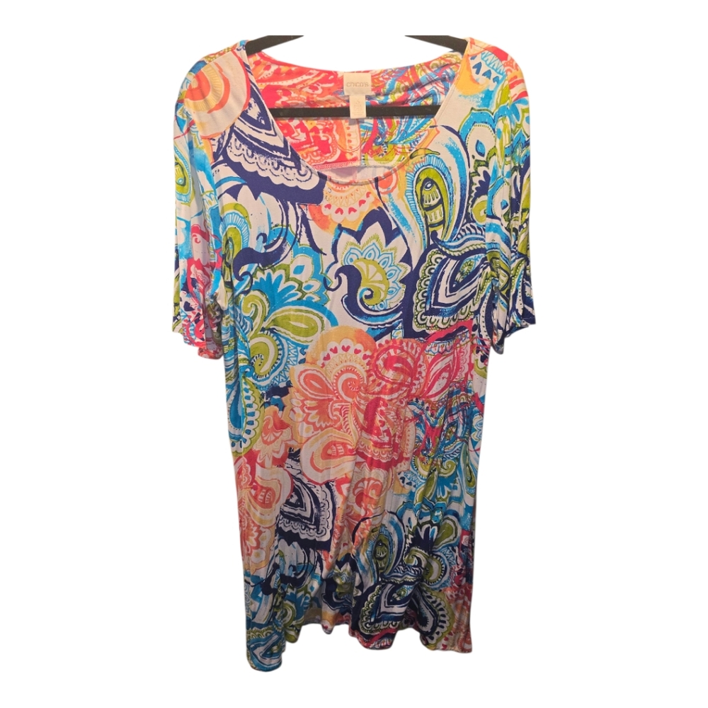 Chico's Sz. Xlarge Colorful Middi Dress